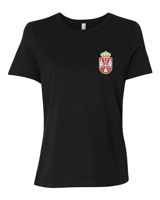 Crna Ženska Majica - Grb Srbije