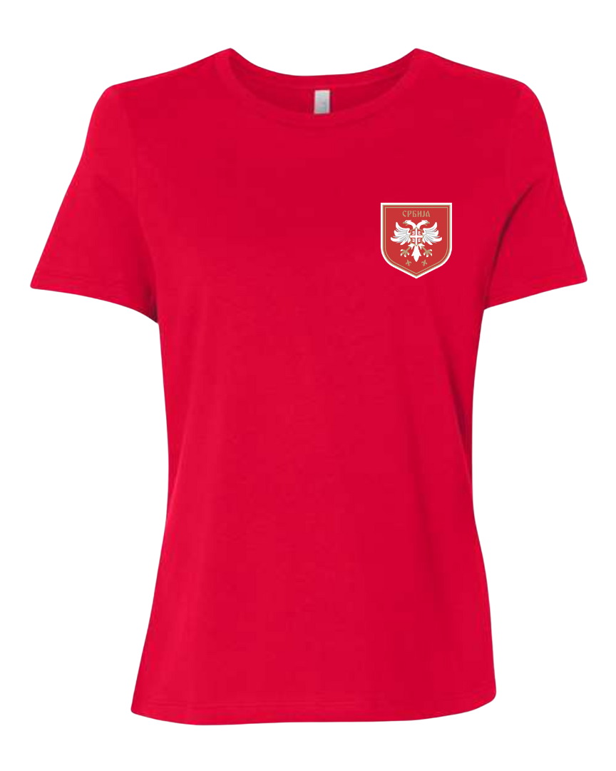 Crvena Ženska Majica - Grb Srbije