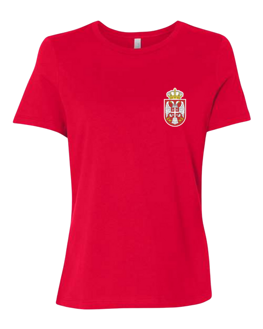 Crvena Ženska Majica - Grb Srbije