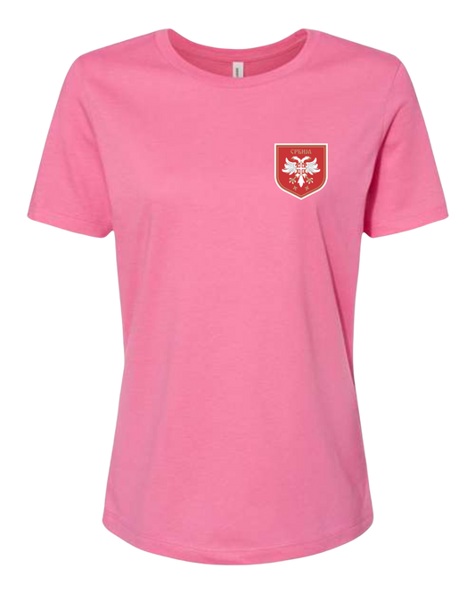 Roze Ženska Majica - Grb Srbije