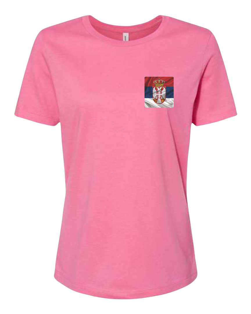 Roze Ženska Majica - Zastava Srbije