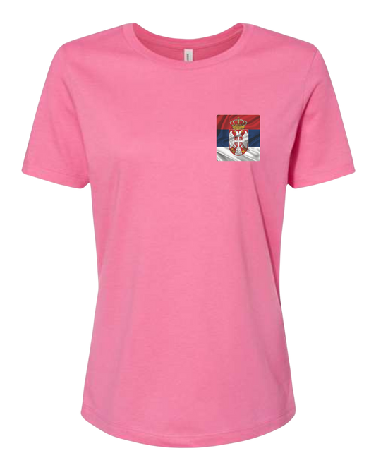 Roze Ženska Majica - Zastava Srbije