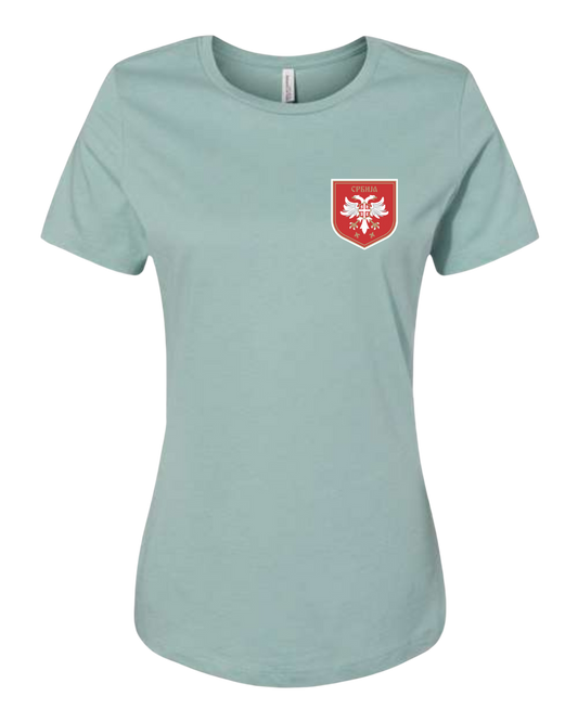 Siva Ženska Majica - Grb Srbije